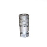 FLAT FACED FEMALE COUPLER, 1/4" BODY, 9/16" UNF/ORB THREAD P/N 7246786